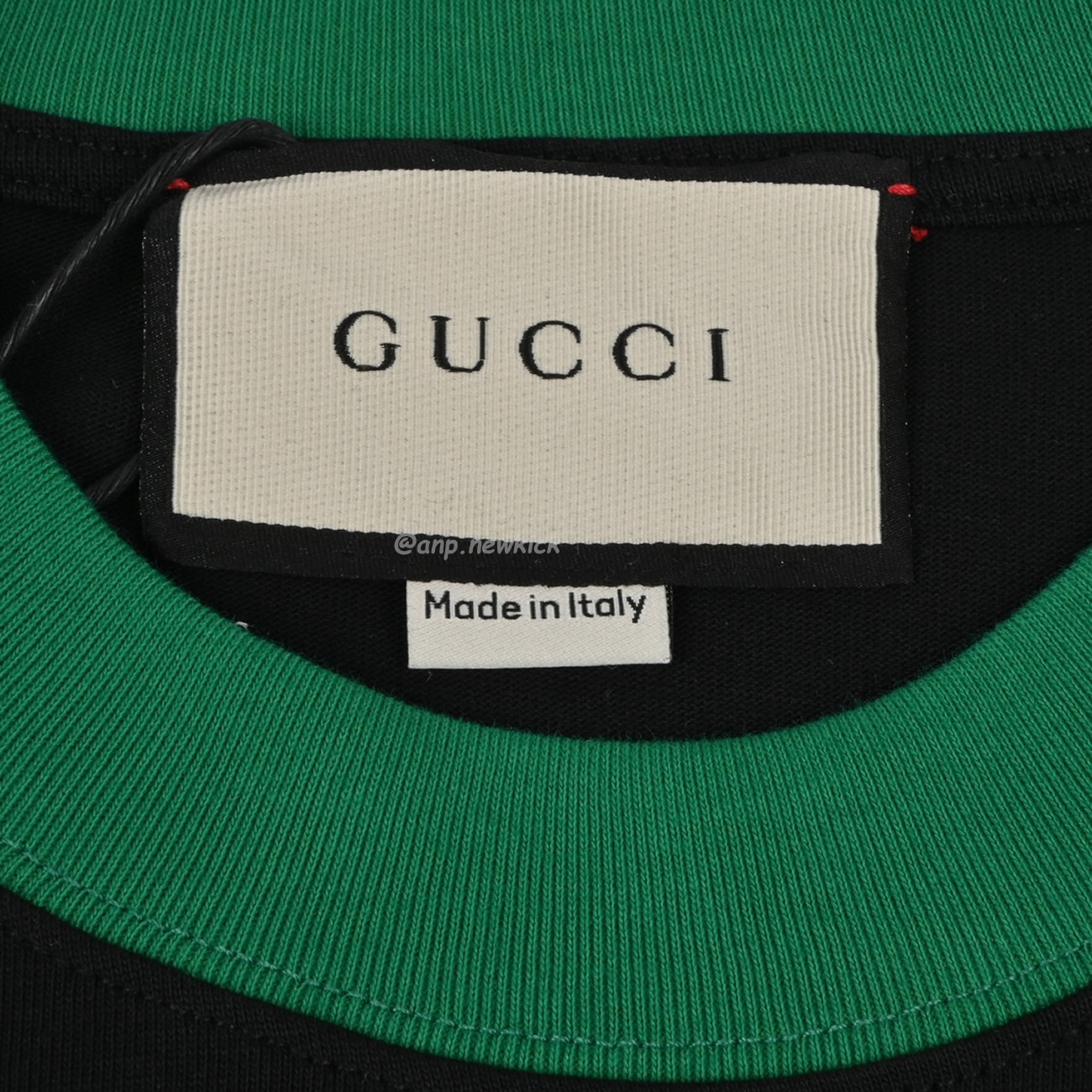 Gucci Color Blocking Logo Letter Embroidered Pattern Short Sleeved T Shirt (4) - www.newkick.vip